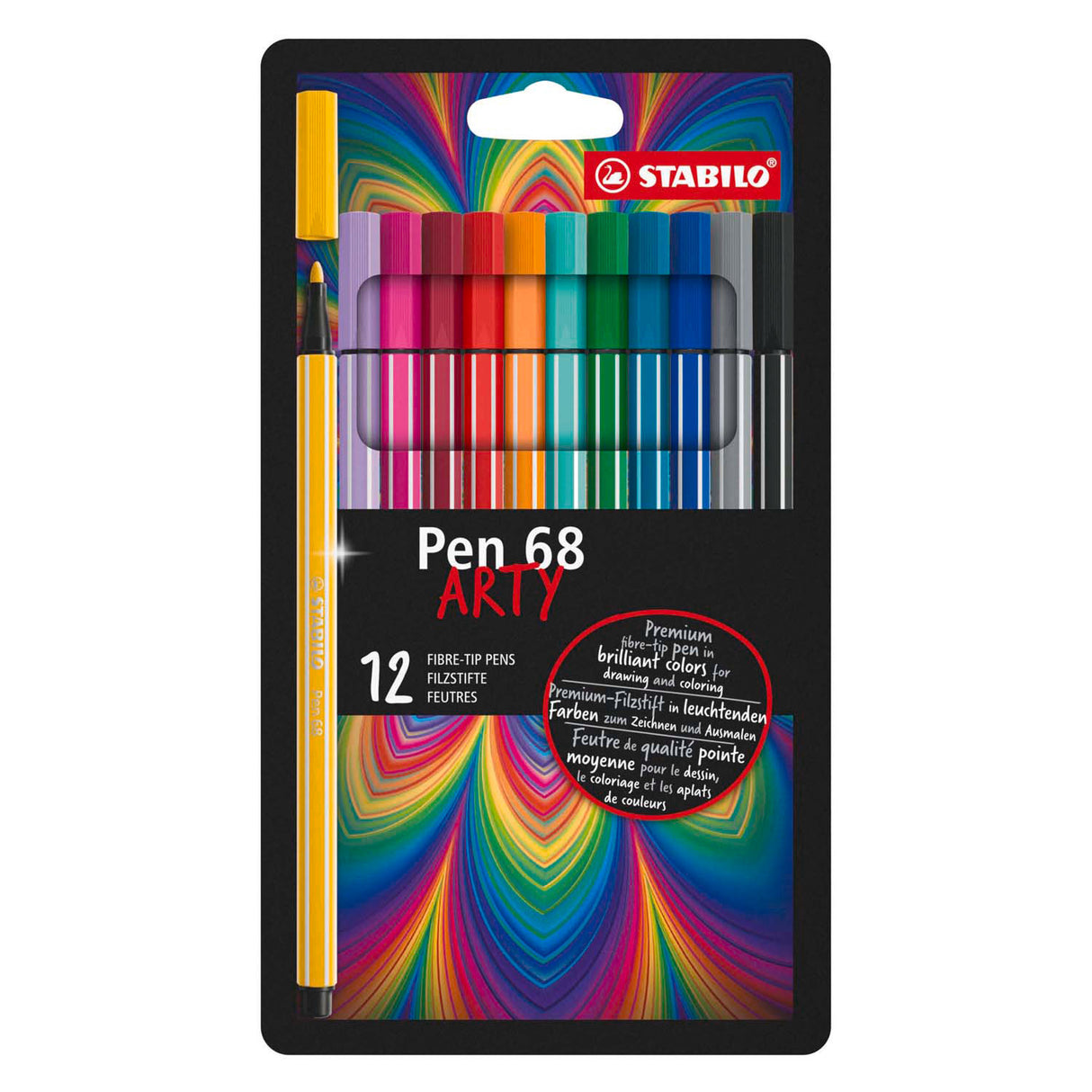 Stabilo Pen 68 felt -tip pens Arty, 12st.