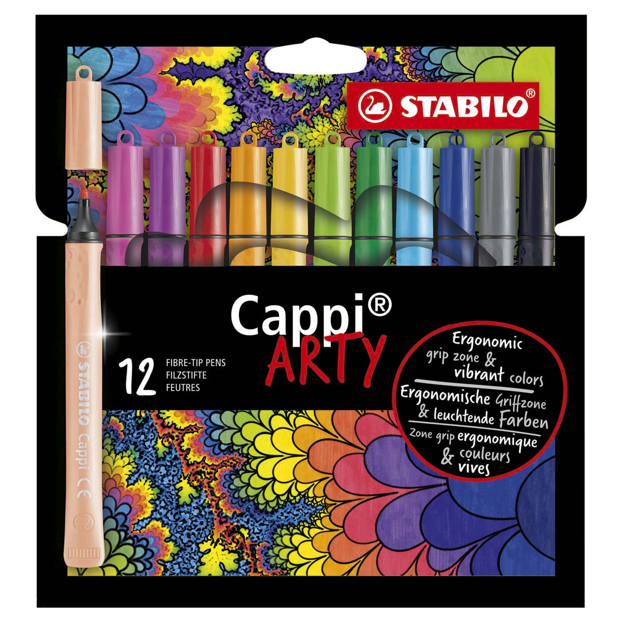 Stabilo Cappi følte -tipstift Arty 12 stykker