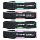 Stabilo Green Boss Pastel Marking Marker Set med 4 stycken