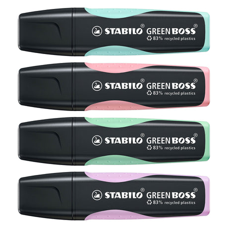 Stabilo green boss pastel - markeerstift - set met 4 stuks