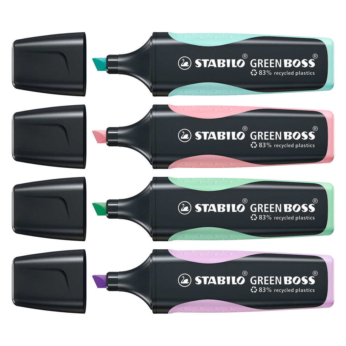 Stabilo Green Boss Pastel Marking marker set with 4 pieces