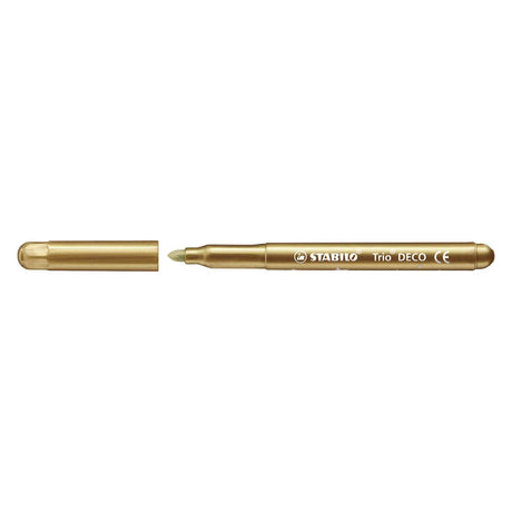 Stabilo trio deco - metallic viltstift - met extra dikke punt 3,0 mm - etui met 8 kleuren