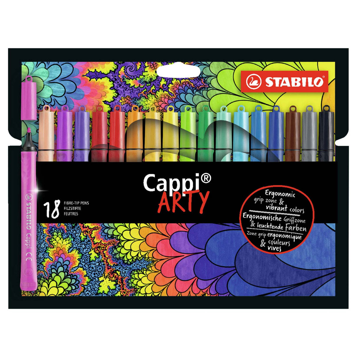 Stabilo Cappi Arty Felt -Tip Fensi 18st.