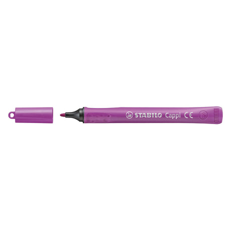 Stabilo cappi - viltstift - nooit meer je dop kwijt dankzij de dopring - arty etui met 18 kleuren