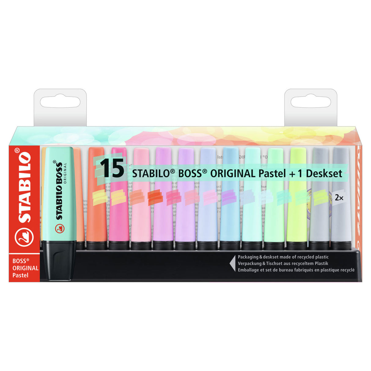 Stabilo Boss Original Deskset Pastell, 15: e.