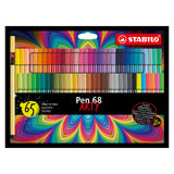 Stabilo Pen 68 felt -tip pen arty set with 65 pieces