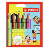 Stabilo Woody 3in1 Duo mit einem Bleistift schärfer, 6dlg.