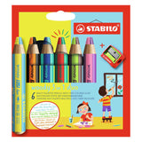 Stabilo Woody 3in1 Duo med en blyertspennare, 7dlg.