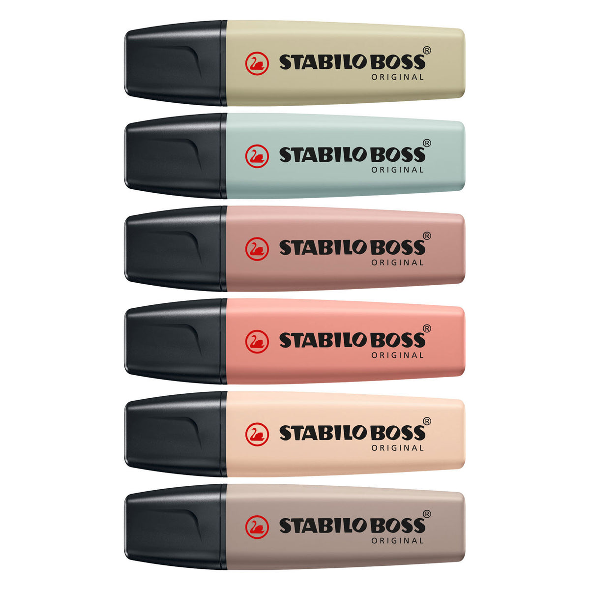 Stabilo boss original - markeerstift - set 6 stuks - naturecolors