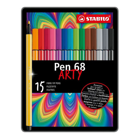 Stabilo pen 68 mini viltstift meerkleurig 15 stuk(s)