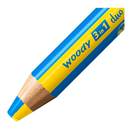 Stabilo woody 3in1 duo multitalent potloden - geel cyaan blauw