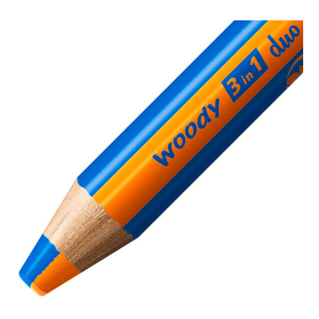 Stabilo woody 3in1 duo multitalent potloden - oranje blauw