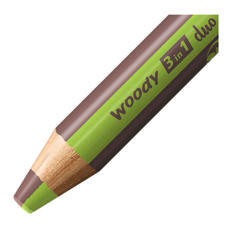 Stabilo woody 3in1 duo multitalent potloden - blad groen bruin