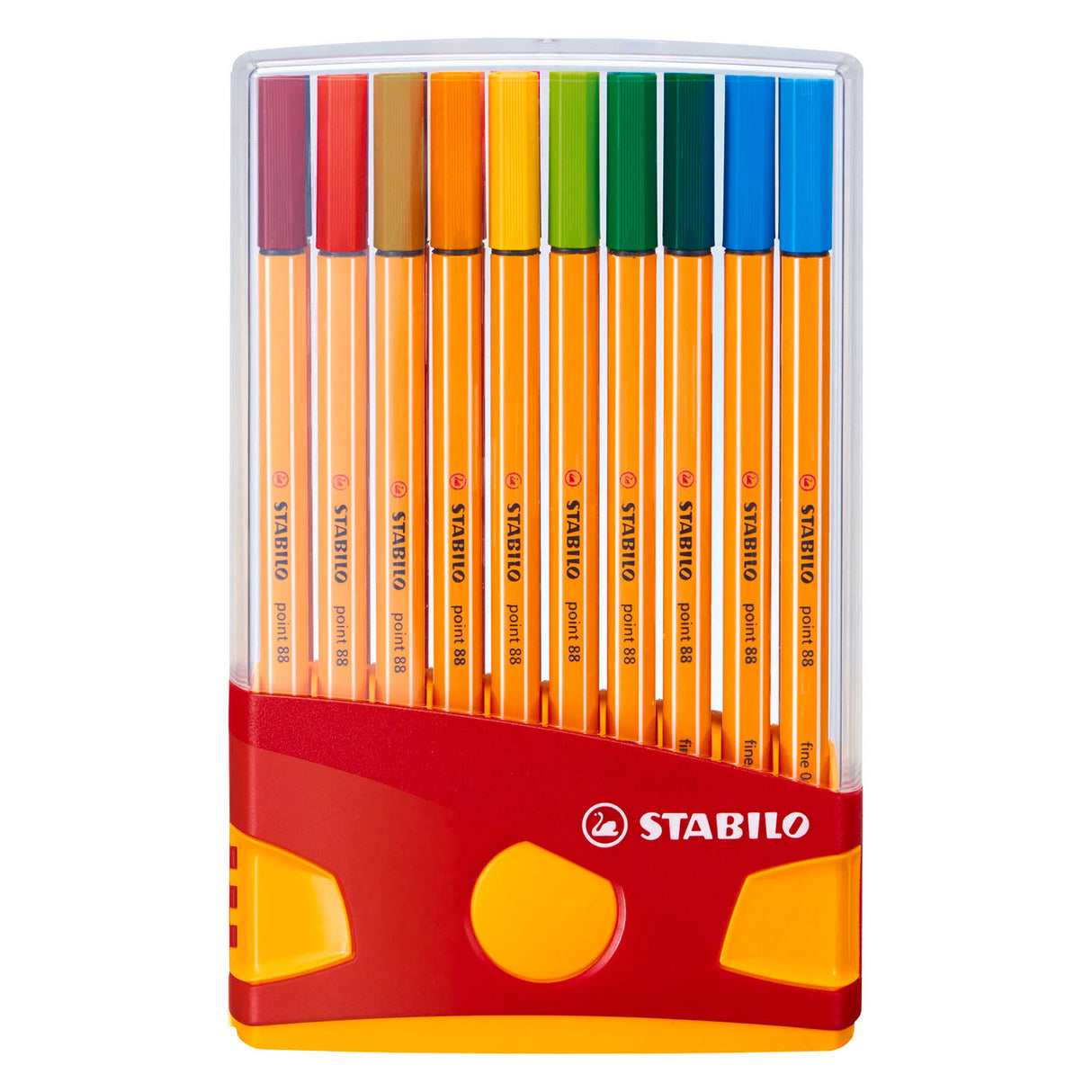Stabilo point 88 colorparade fineliners oranje rood - 20dlg.