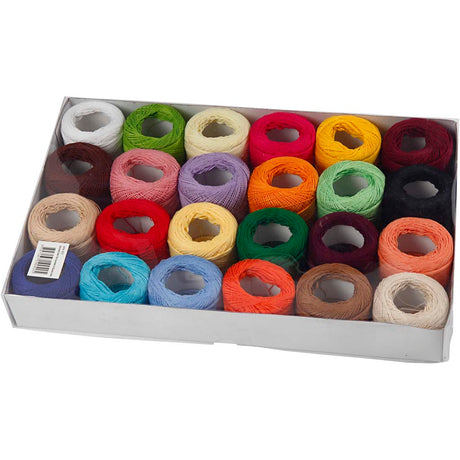 Creativ company mercerised katoengaren - set 24x20 gr - multigekleurd