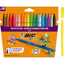 Viltstiften bic visa kids kleurenassortiment 18st