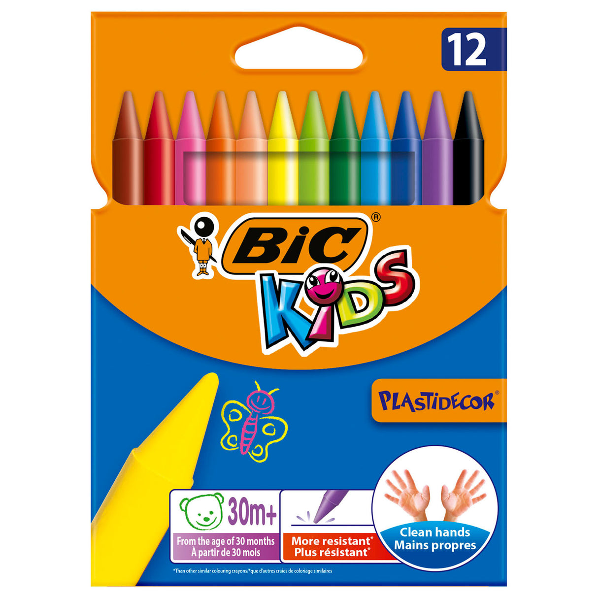 Bic kids plastidecor kleurkrijt, 12st.