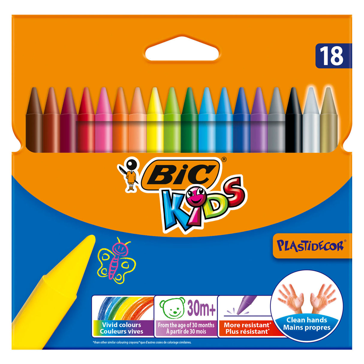 BIC Kanner Plustidecor Faarfklak, 18st.