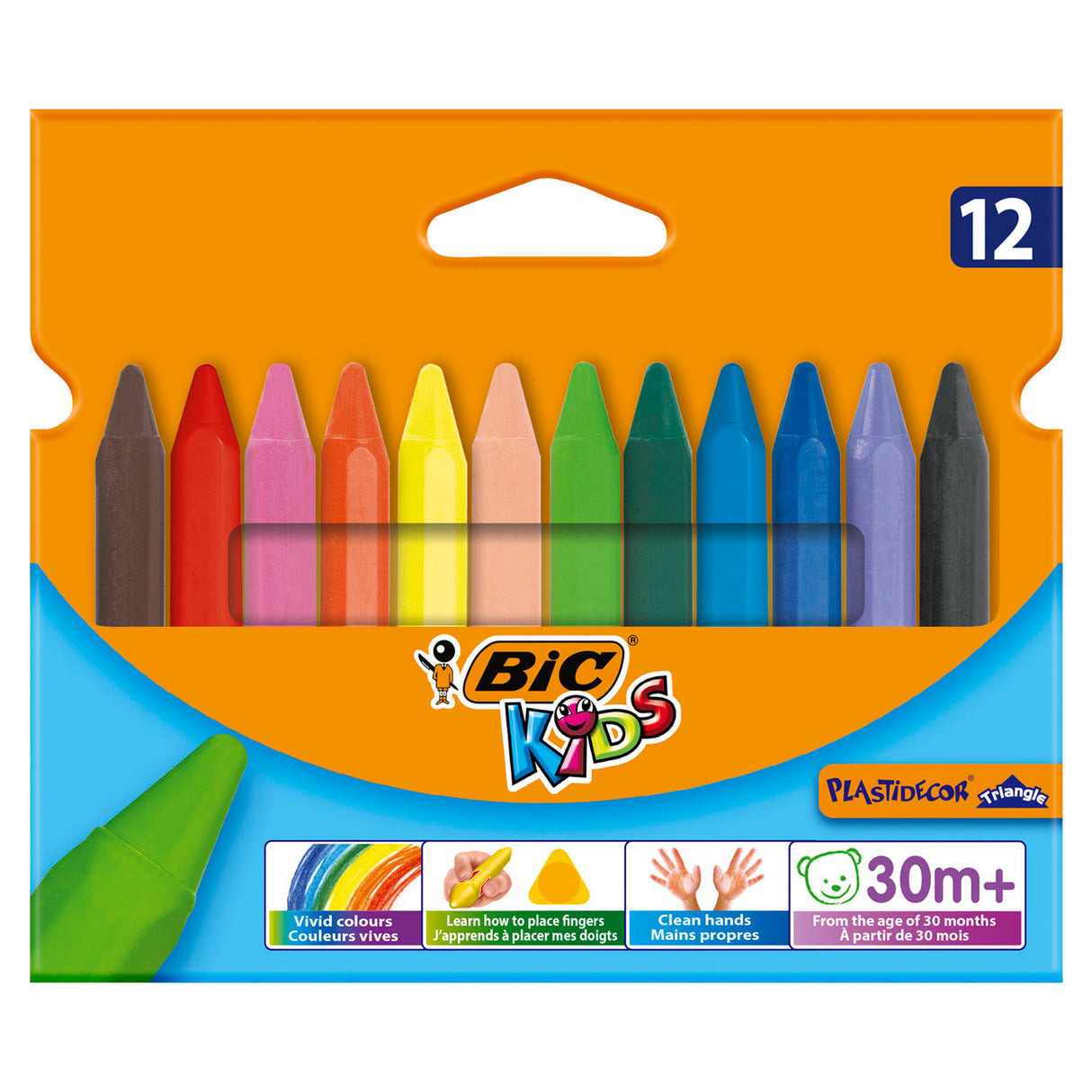 BIC Kanner Plustidecor Dräieck Faarfklak, 12st.