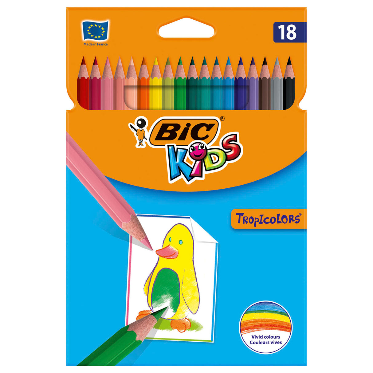 BIC Kids Tropicolors, 18st.