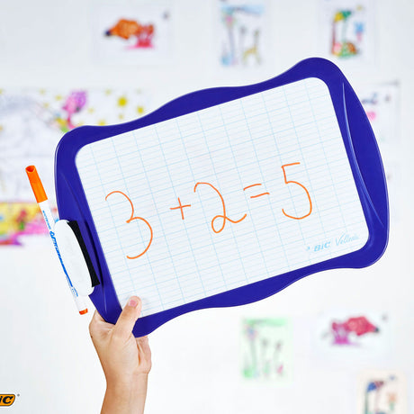 Bic whiteboard dubbelzijdig met wisser en marker - educatief speelgoed.