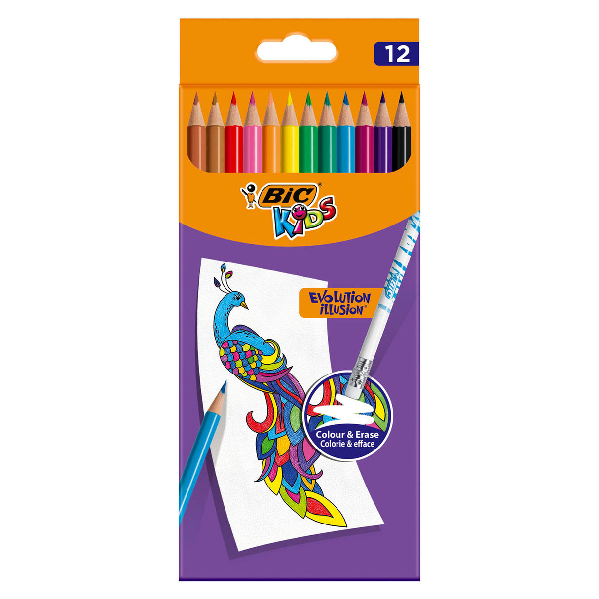 BIC Kids Evolution Exitable Kolor ołówki, 12.