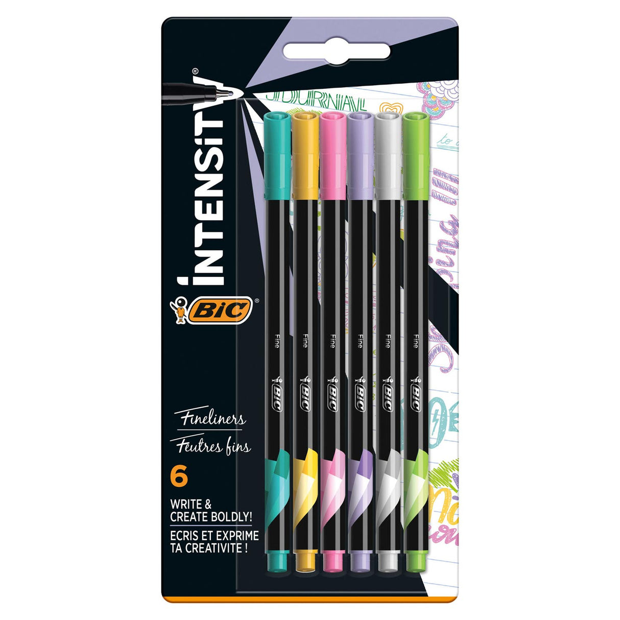 Bic intensity fineliners pastel, 6st.