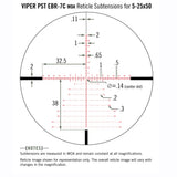 Vortex richtkijker viper pst gen ii 5-25x50 ffp, ebr-7c dradenkruis (mrad)