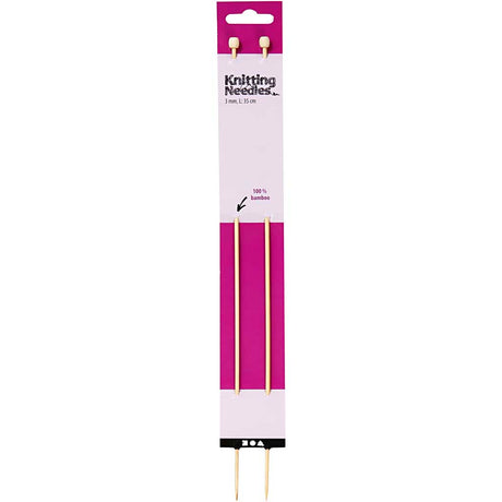Creativ company cc breinaalden 3 mm – bamboe breinaalden – gladde breinaalden voor handwerk