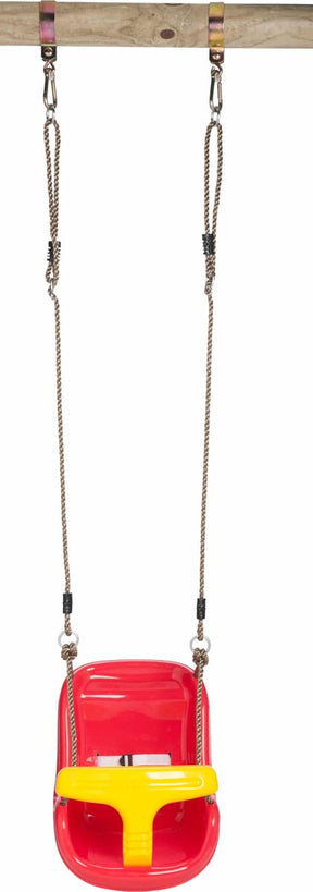 Swing king schommelzitje baby deluxe rood geel -