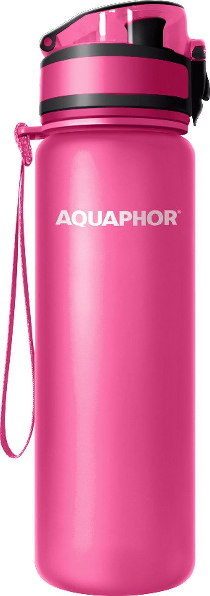 Aquaphor water filters aquaphor city drinkfles met waterfilter roze (capaciteit wisselfilter 150l)