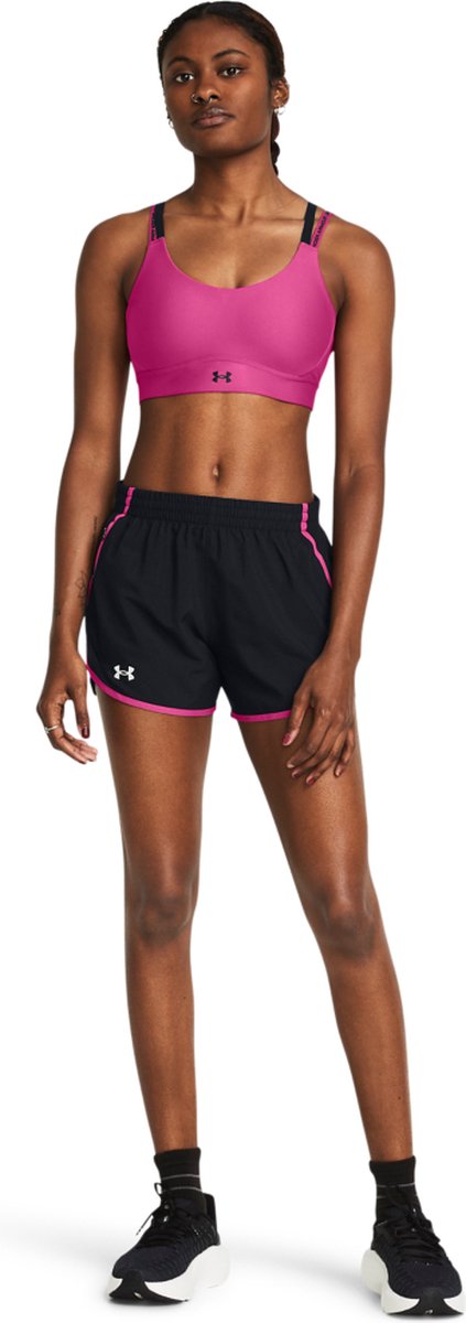 Under armour ua fly by 3'' shorts-blk dames sportbroek - zwart - reflecterend s