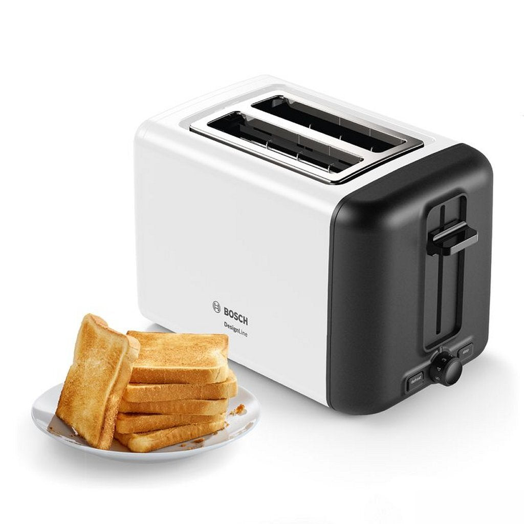 Bosch Tat3p421 Designline Toaster blanc noir