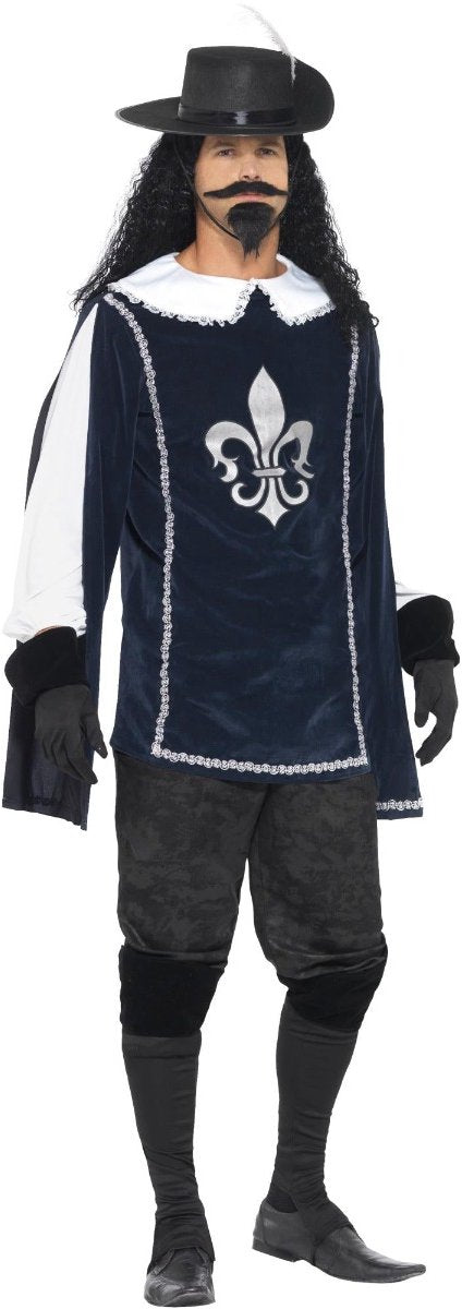 Vegaoo blauwe musketiers kostuum voor mannen - verkleedkleding - medium m