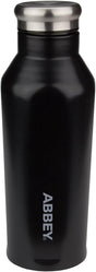 Abbey camp drinkfles - dubbelwandig - 350 ml - zwart - roestvrijstaal