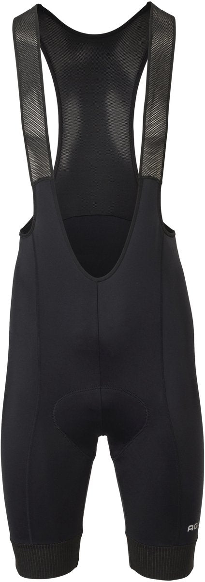 Agu essential - bibshort - fietsbroek met zeem - heren - mesh bretels - elastische manchetten - reflecterende details - zwart - xxxl