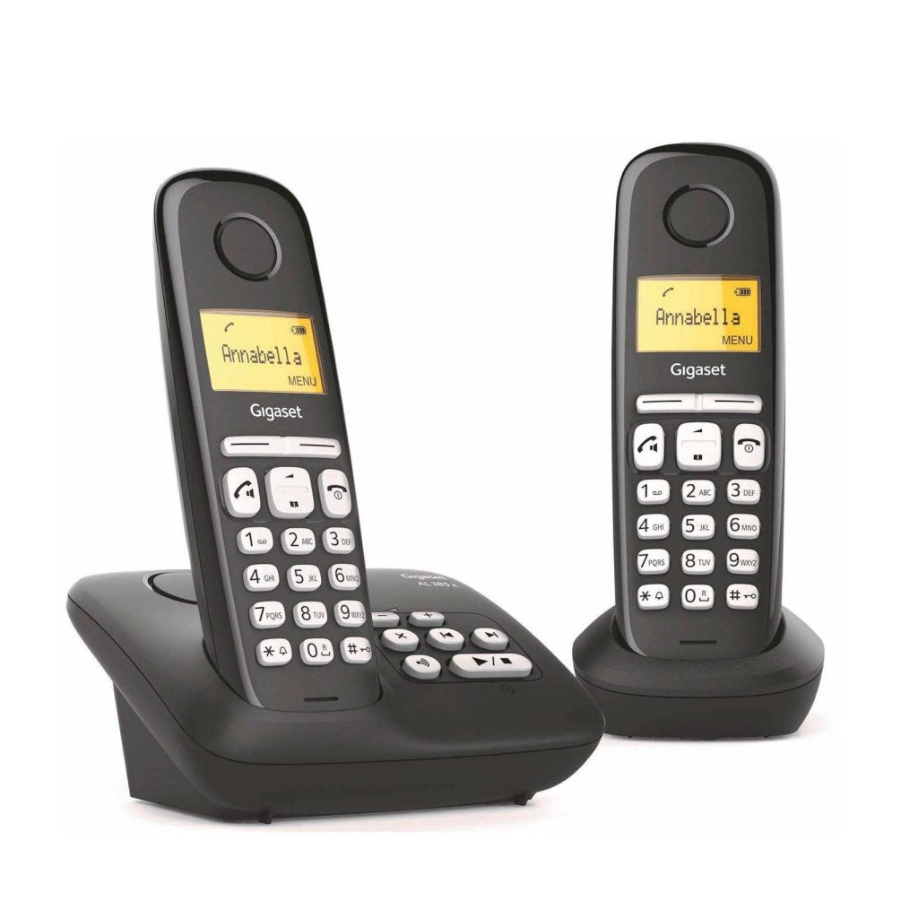 Gigaset Al385a Duo Telefon + Anrufbeantworter Black