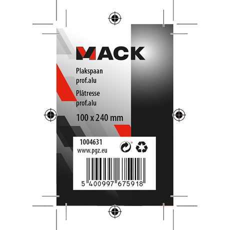 Mack 1004631 - plaksp prof 240x100 alu + rubber | 3 stuks