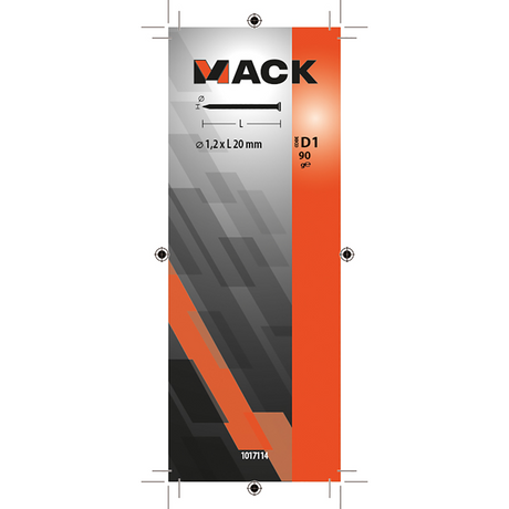 Mack 1017114 - nagel platte kop 90 gr 1,2 x 20 mm | 5 stuks