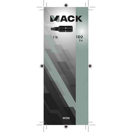 Mack 1017324 - torx schroefbit staal onbehandeld 2 st t 10 | 10 stuks
