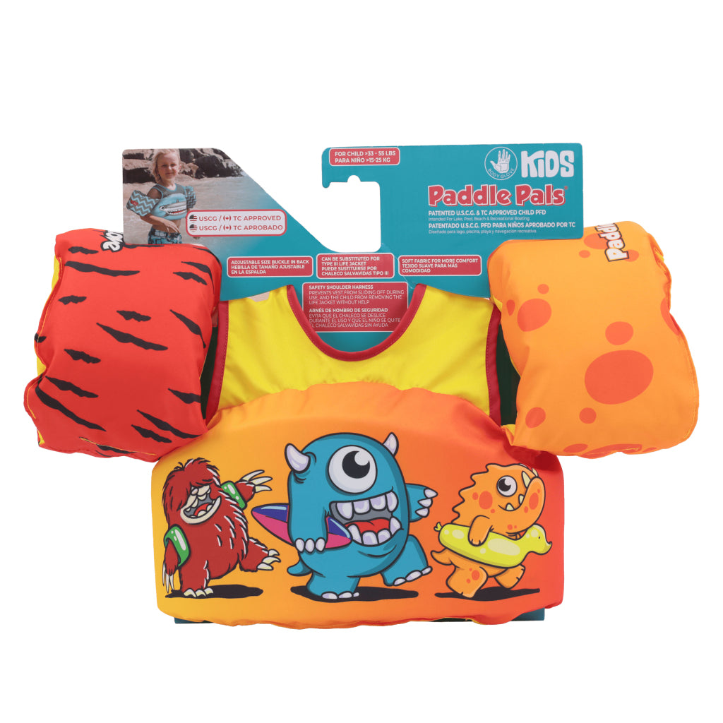 Paddelpal Swimming Vest Monsters, 3-6 år gamla