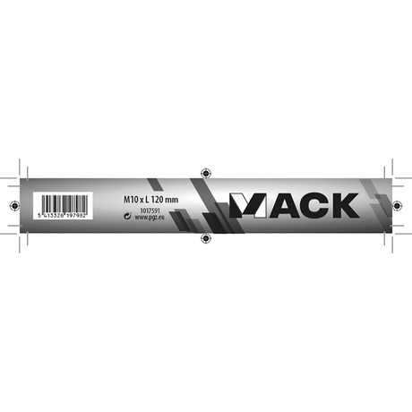 Mack 1017591 - houtbout + moer staal verzinkt1 st m10 x 120 mm | 10 stuks