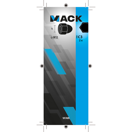 Mack 1017695 - zeskant dopmoer staal verzinkt2 st m12 | 10 stuks