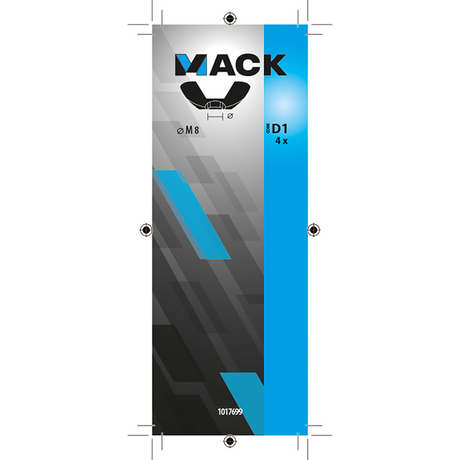 Mack 1017699 - vleugelmoer staal verzinkt 4 st m8 | 10 stuks