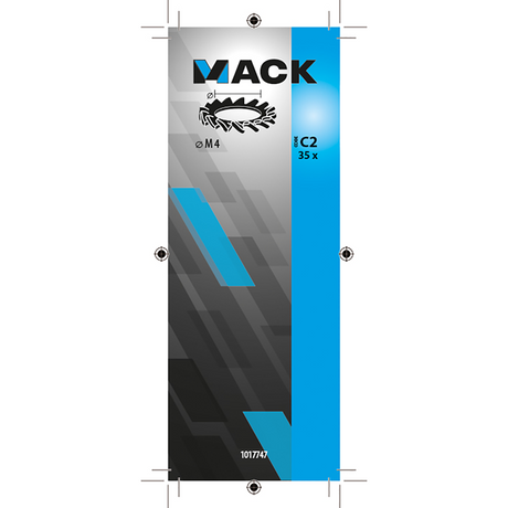 Mack 1017747 - tandveerring staal verzinkt 35 st m4 | 10 stuks