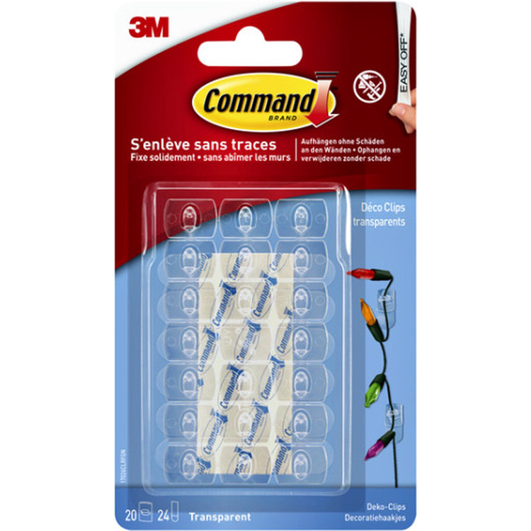 3m 1071797 - command™ transparante sierklemmen met transparante s | 16 stuks