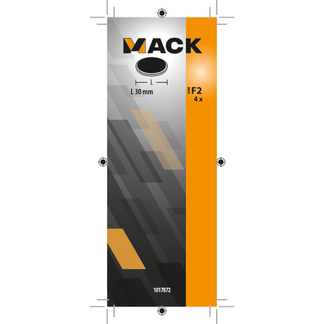 Mack 1017872 - bordmagneet kunststof wit 4 st30 mm | 10 stuks