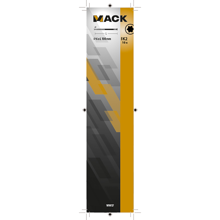 Mack 1019727 - regelschroef verzinkt 10 st 6 x 100 mm | 5 stuks