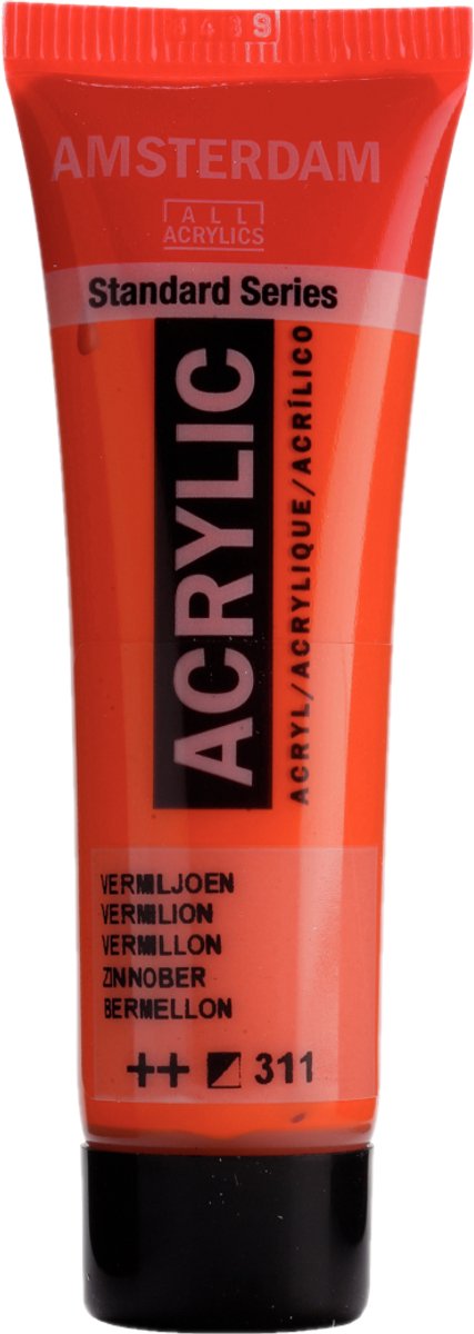 Acryl verf - - 311 - vermiljoen - amsterdam - 20ml