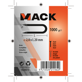Mack 1020073 - kram verzinkt 1000 gr 2,0 x 20 mm | 10 stuks
